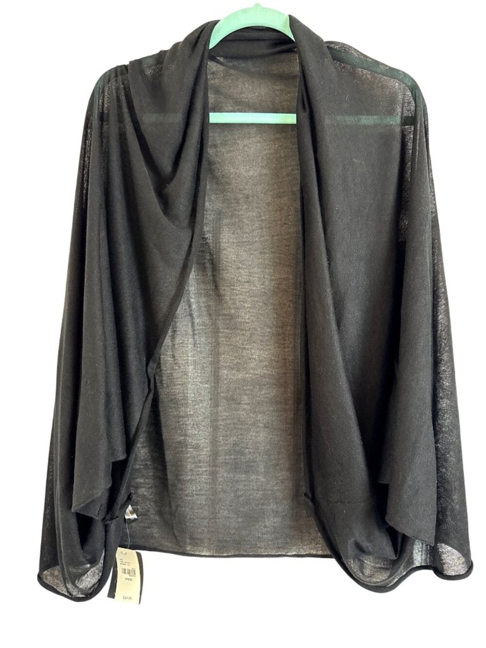 NWT Lane Bryant Black Pull Through Stole Scarf
